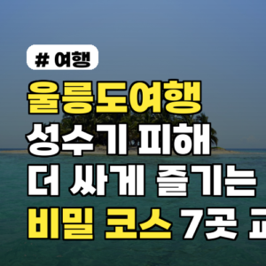 울릉도여행 성수기 피해 더 싸게 즐기는 비밀 코스 7곳 교통팁·현지식 추천 포함