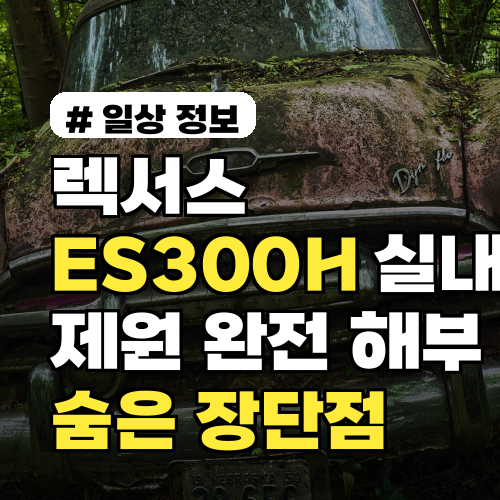 렉서스ES300H 실내·제원 완전 해부: 알고보니 신형의 숨은 장단점