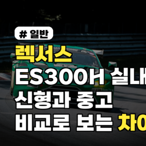 렉서스 ES300H 실내, 신형과 중고 실물 비교로 보는 차이점