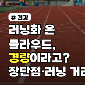 러닝화 온 클라우드, 경량이라고? 장단점·러닝 거리별 추천까지 팁