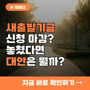 지금 당장 확인! 새출발기금, 신청 기간 놓치면 손해 보는 3가지