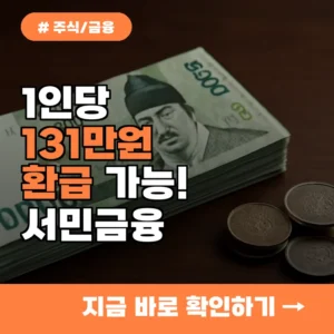 1인당 131만원 환급 가능! 서민금융진흥원 대출 보증료 조회 및 신청법