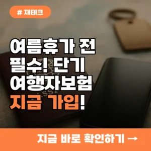 여름휴가 전 필수! 단기여행자보험, 지금 바로 가입해야 하는 이유