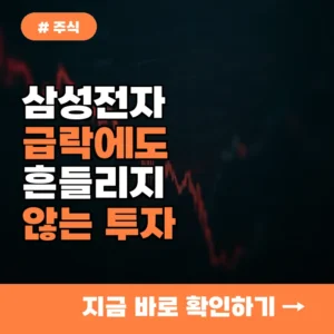 삼성전자 4% 급락에 흔들리는 초보 투자자, ‘이것’만 알면 손실 최소화