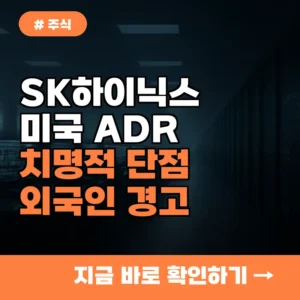 SK하이닉스 미국 ADR 투자, 외국인이 경고하는 치명적 단점 2가지