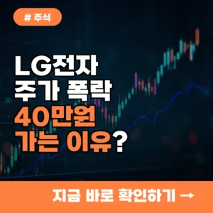 LG전자 주가 폭락해도 40만원 간다고? 전문가가 말하는 진짜 이유