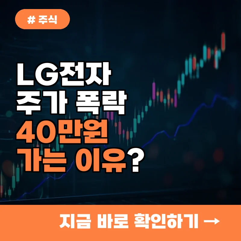 LG전자 주가 폭락해도 40만원 간다고? 전문가가 말하는 진짜 이유