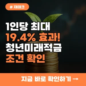 1인당 최대 19.4% 효과! 청년미래적금 조건과 만기 수령액 확인