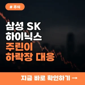 삼성 SK하이닉스 고점 매수한 주린이 주목! 하락장 대응법 5가지