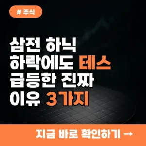 삼전 하닉 하락에도 테스가 급등한 진짜 이유? 반도체 시장의 숨겨진 흐름 3가지