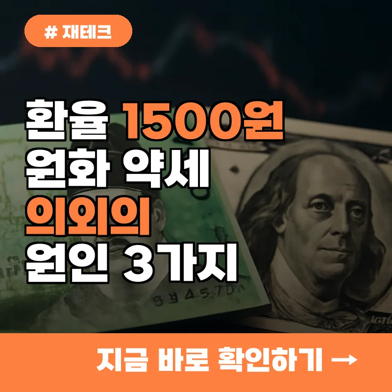 IMF 때와 다르다? 환율 1500원 시대, 원화 약세 부추기는 의외의 원인 3가지