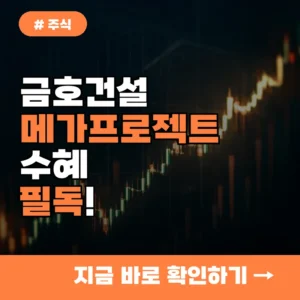 금호건설 투자자라면 필독! 메가프로젝트 수혜, 놓치면 후회할 3가지