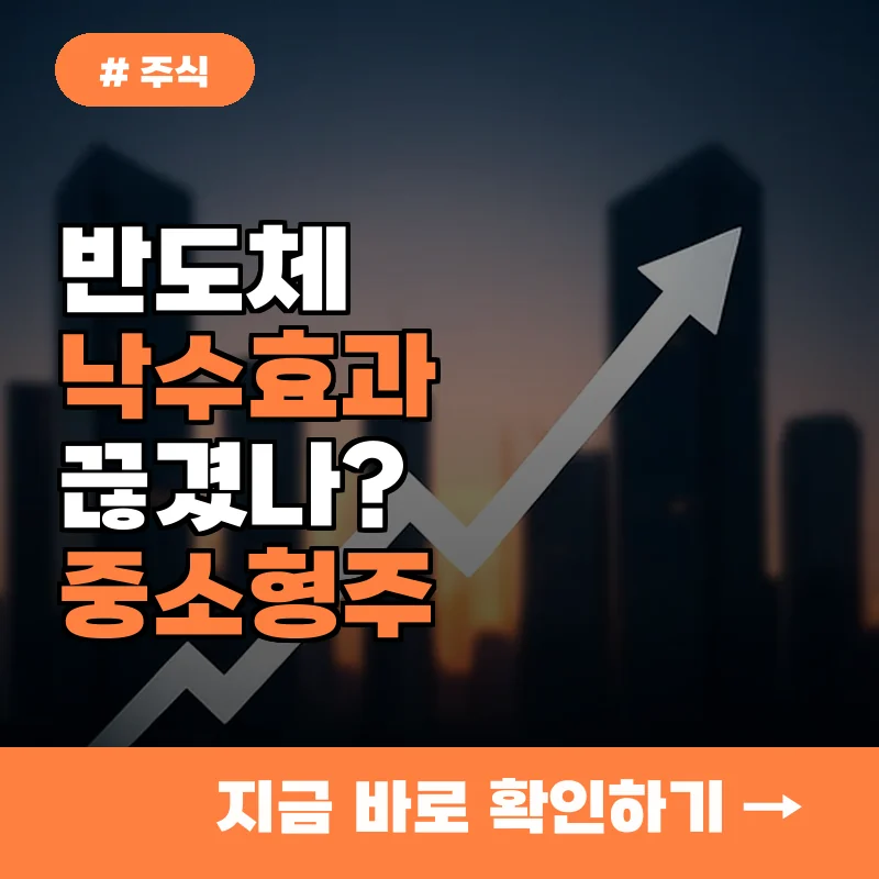 반도체 낙수효과 끊김, 이젠 중소형주가 기회? 상승 여력 높은 종목 5가지