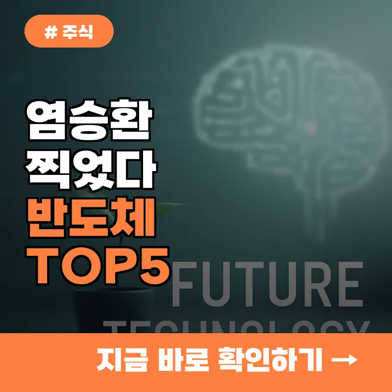 염승환이 찍었다! 하반기 반도체 급등 예상 종목 TOP 5 지금 바로 확인