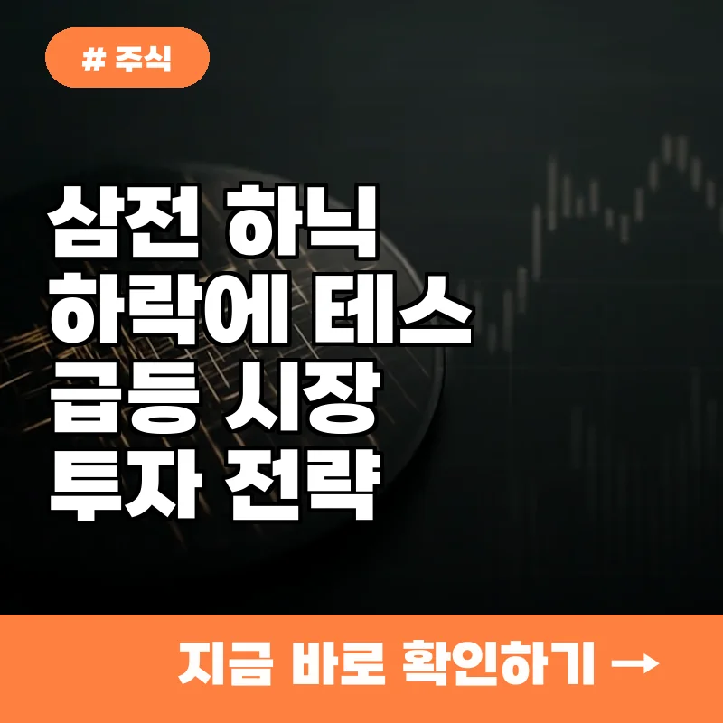 삼전 하닉 하락에 테스 급등! 이런 시장에서 꼭 알아야 할 투자 전략 3가지