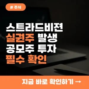 스트라드비젼 실권주 20% 이상 발생! 공모주 투자 전 반드시 봐야 할 3가지