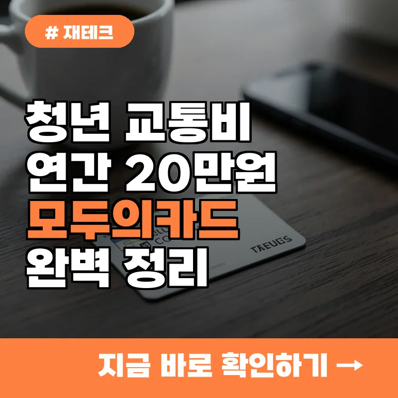 1인당 연간 20만 원 절약! 39세 청년이 꼭 챙겨야 할 모두의카드 혜택