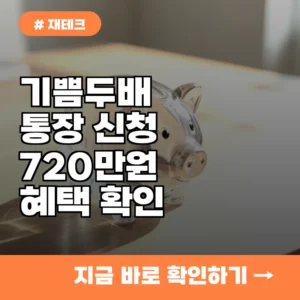1인당 720만 원 환급 가능! 부산청년 기쁨두배통장 신청 대상과 조회 방법