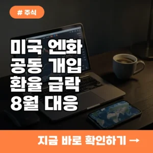미국 엔화 개입과 환율 급락, 8월 투자자가 챙길 핵심 지표 3가지