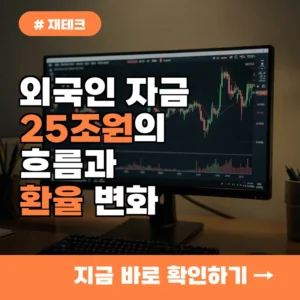 외국인 자금 25조원 몰린 이유? 전문가가 분석한 최근 환율과 예치금 상관관계