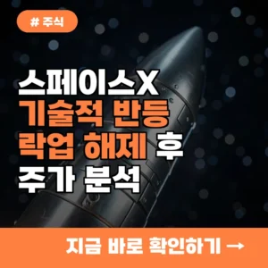 스페이스X 기술적 반등 성공? 락업 해제 후 주가 흐름 분석 3가지