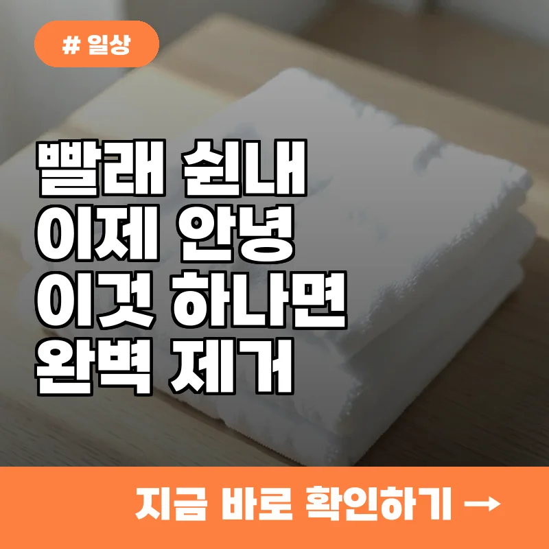 빨래 쉰내 제거, 과탄산소다 대신 '이것' 하나면 끝