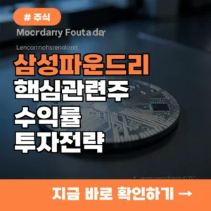 삼성전자 파운드리 관련주 5종목 총정리, 수익률 극대화하는 투자 전략 알아보기