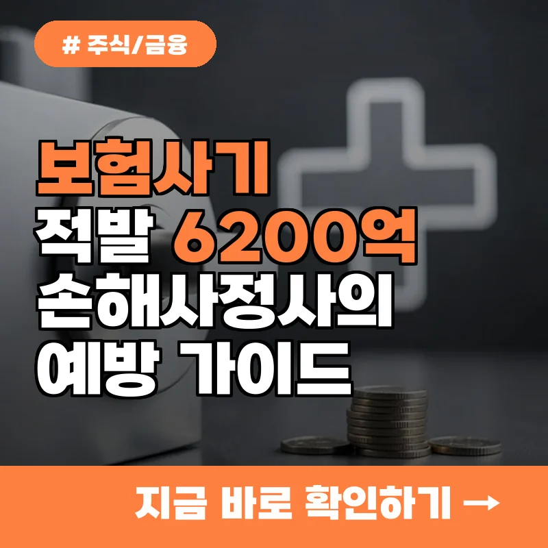 보험사기 적발액 6200억 돌파, 손해사정사가 알려주는 예방법 3가지