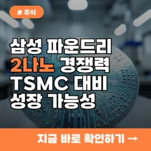 삼성전자 파운드리 2나노 경쟁력, 대만 TSMC 대비 2배 성장이 가능할까?