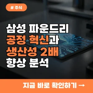 생산성 2배 향상? 삼성전자 파운드리 공정 혁신 현황 분석