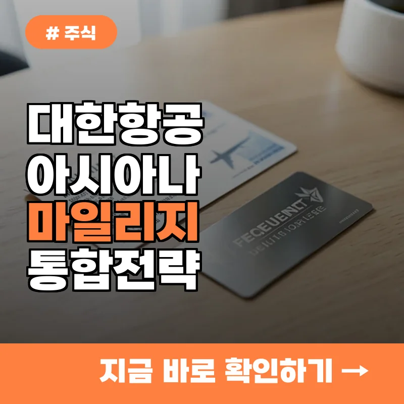 대한항공 아시아나 통합 확정, 흩어진 마일리지 모아 비즈니스석 예매하는 전략