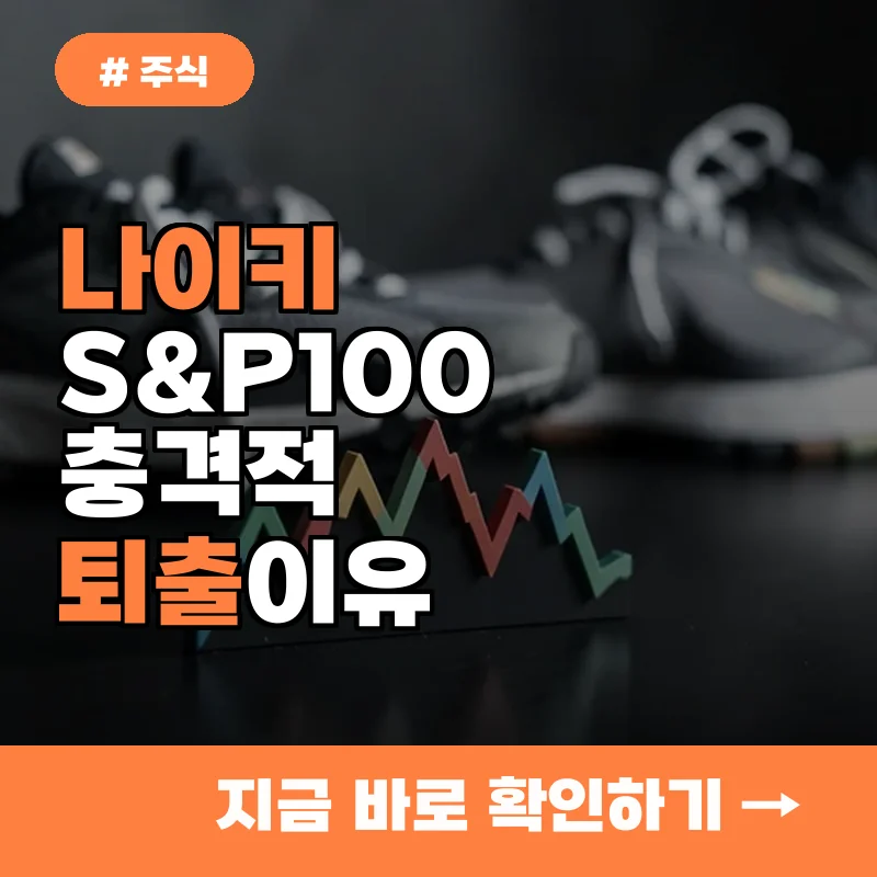 나이키 S&P100 퇴출 충격! 18년 만에 우량주 명단에서 빠진 진짜 이유