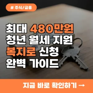 아직도 신청 안 하셨나요? 청년 월세 지원금 2년간 최대 480만 원 받는 법