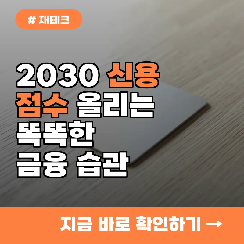 2030 신용점수 올리기, 모르면 손해 보는 앱 활용 꿀팁 3가지