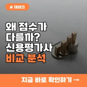 내 점수는 왜 낮을까? 신용평가사별 50점 차이 나는 이유 분석