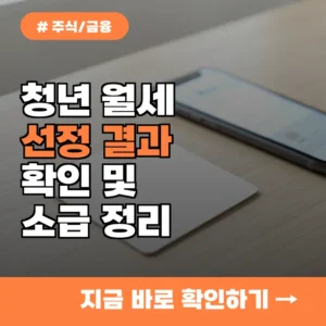 복지로 청년 월세 지원사업 선정 결과 조회와 소급 적용 3가지 확인법