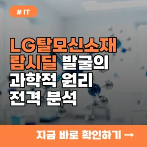 왜 이제야 나왔을까? LG 탈모 신소재 후보물질 발굴의 과학적 원리