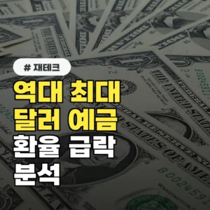 환율 급락에 달러 사자 열풍! 역대 최대 예금 규모 3가지 분석