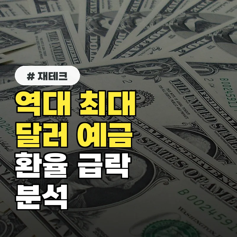 환율 급락에 달러 사자 열풍! 역대 최대 예금 규모 3가지 분석